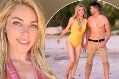 Crystal Hefner Enjoying Beach Fun