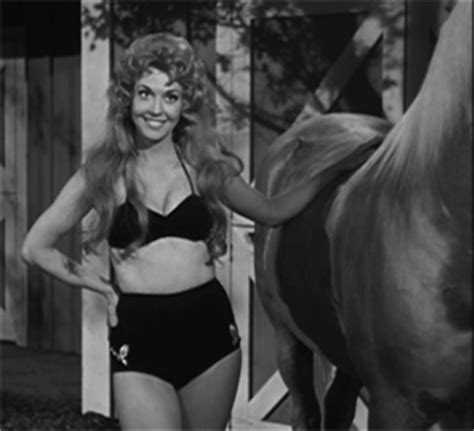 Donna Douglas with Horse in Outdoor Portrait