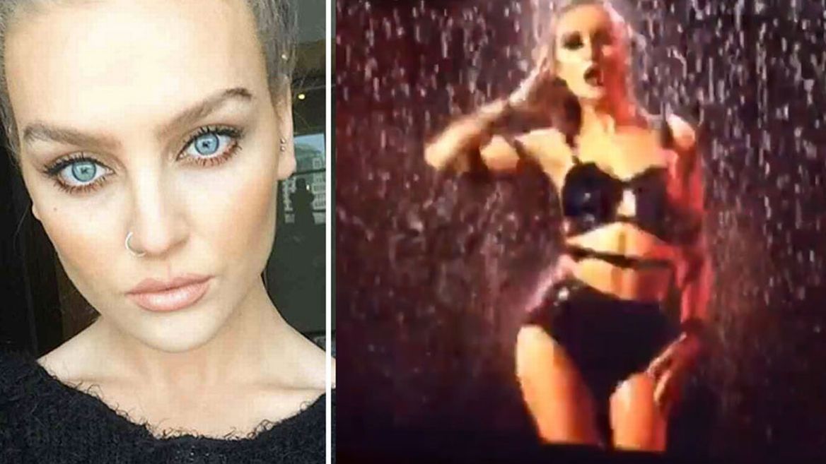 Perrie Edwards in Bold Outfit During Performance